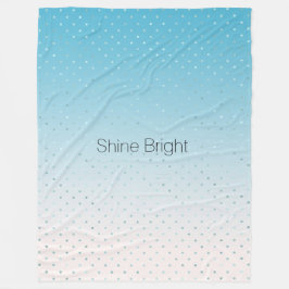 Aqua Glam Stippen Ombre              Fleece Deken