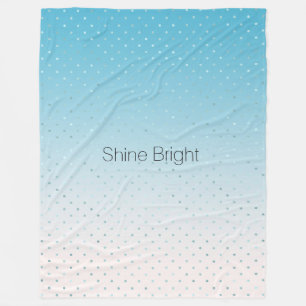Aqua Glam Stippen Ombre Fleece Deken