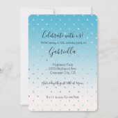 Aqua Glam Stippen Ombre Kaart (Voorkant)