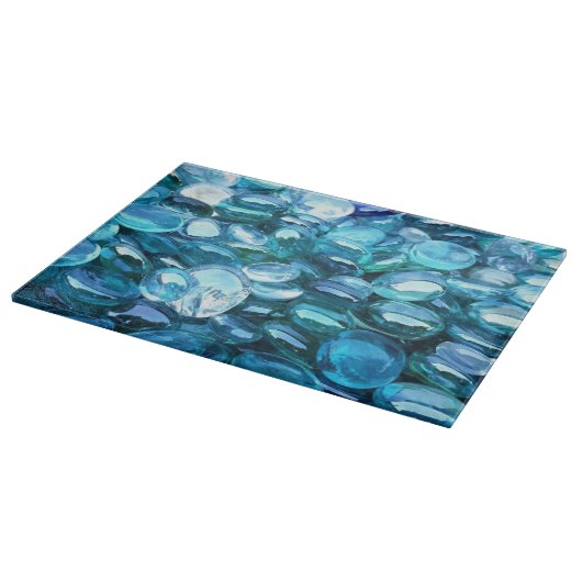 Aqua Glass Stones Snijplank (Hoek)