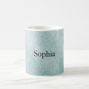 Aqua Glitter Ombre Kerstmis Koffiemok