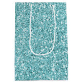 Aqua Glitz Glitter       Medium Cadeauzakje (Achterkant)