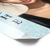 Aqua Glitz Pageant Modeling Headshot Foto Afdruk (Hoek)