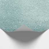 Aqua Glitzy Ombre Cadeaupapier (Hoek)