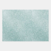 Aqua Glitzy Ombre Inpakpapier Vel (Voorkant)