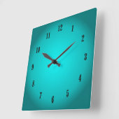 Aqua Glow Vierkante Klok (Hoek)