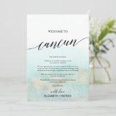 Aqua Gold Beach Cancun Welkomstbrief & reisroute (Staand voorkant)