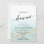 Aqua Gold Beach Hawaii Welkomstbrief & reisroute (Voorkant)