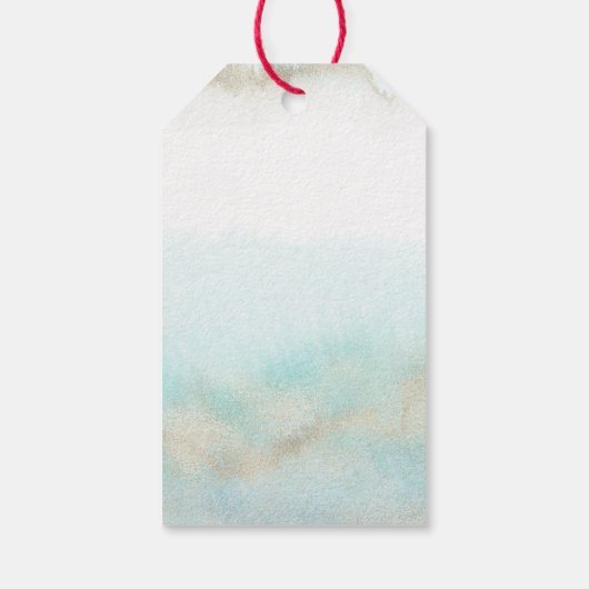 Aqua Gold Beach Welkom op Cabo San Lucas Wedding Cadeaulabel (Achterkant)