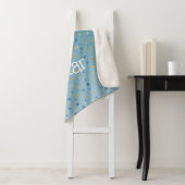 Aqua Gold Blue Wish Upon A Star Sherpa Deken (In situ)