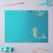 Aqua Gold Glitter Sparkle Mermaid    Tissuepapier (Craft)