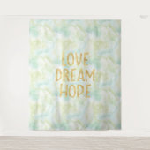 Aqua Gold Love Dream Hope Wandkleed (Voorkant)
