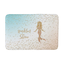 Aqua Gold Mermaid Sparkle Glitter Confetti        Badmat