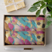 Aqua Gold Roze Luipaard Verf Tissuepapier (Geschenk)