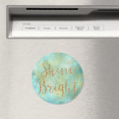 Aqua Gold Sparkle Glitter Shine Bright Magneet (Insitu (Vaatwasser))