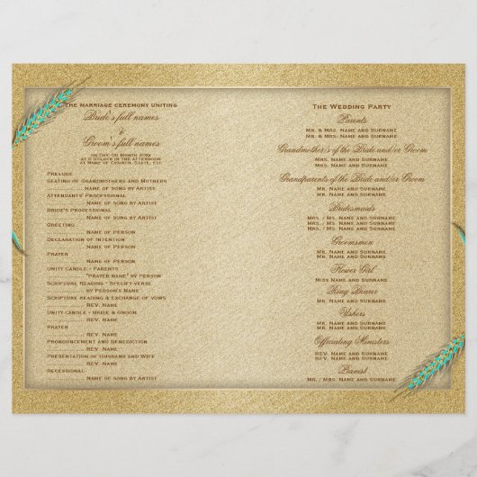 Aqua Gold-trouwprogramma tarwe (Voorkant)