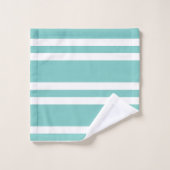 Aqua Grandes vertes et blanches (Gant de toilette)