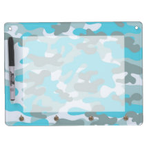 Aqua Gray White Camo Design
