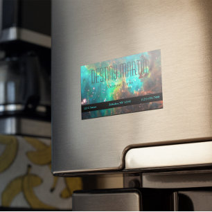 Aqua Green Celestial Photo Metaphysical Magnetisch Visitekaartje