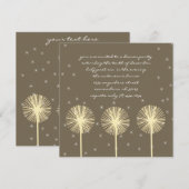 Aqua Green Dandelion Dîner Invitations (Devant / Derrière)