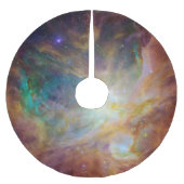 Aqua Green Orion Nebula Kerstboom Rok (Voorkant)