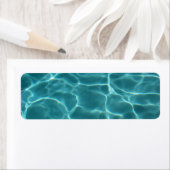 Aqua Green Swimming Pool Photo Blank Etiket (Insitu)