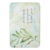 Aqua Green Waterverf laat Rumi citaat Badmat (Voorkant Verticaal)