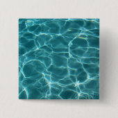 Aqua Green Zwembad Waterfoto Vierkante Button 5,1 Cm (Voorkant)