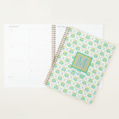 Aqua Grey Chartreuse Monogramme tendance (Devant avec enveloppe)