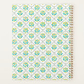 Aqua Grey Chartreuse Monogramme tendance (Dos)