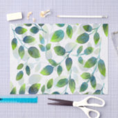 Aqua groen blad patroon tissuepapier (Craft)