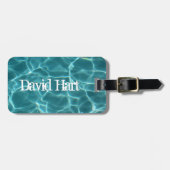 Aqua Groen Zwemwater Bagagelabel (Voorkant horizontaal)