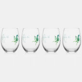 Aqua Groene Koppels Drinkware Set Wijnglas Zonder Voet (Rechts)