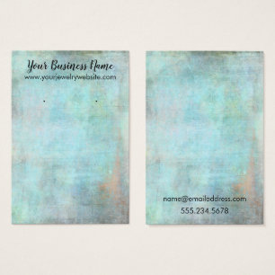 Aqua Grunge Earring Holder Display Kaarten Visitekaartje