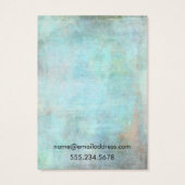 Aqua Grunge Earring Holder Display Kaarten Visitekaartje (Achterkant)