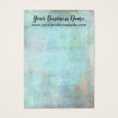 Aqua Grunge Earring Holder Display Kaarten Visitekaartje (Voorkant)