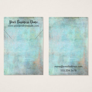Aqua Grunge Ketting Holder Kaarten Visitekaartje
