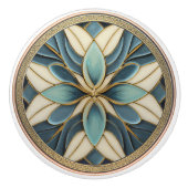 Aqua Harmony Bloemen Keramische Knob Pull Keramische Knop (Voorkant)