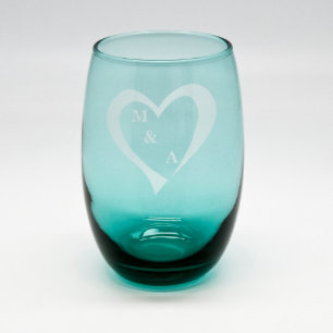 Aqua Heart De Sable Étonné Verre De Vin Inédit
