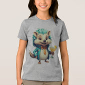 Aqua Hedgehog Tri-Blend Shirt (Voorkant)