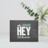 aqua Hey There carte postale en tableau (Debout devant)