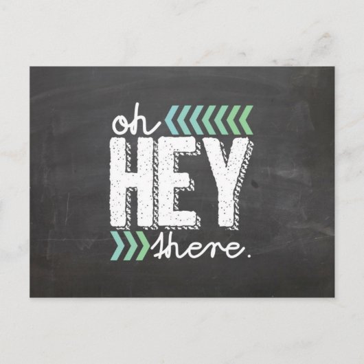 aqua Hey There carte postale en tableau (Devant)