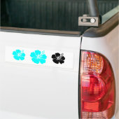 Aqua hibiscus flower design bumpersticker (Op Truck)