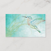 Aqua Hummingbird Mariage d'aquarelle Cartes de pla (Dos)