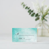 Aqua Hummingbird Mariage d'aquarelle Cartes de pla (Debout devant)