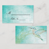 Aqua Hummingbird Mariage d'aquarelle Cartes de pla (Devant / Derrière)