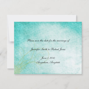 Aqua Hummingbird Waterverf Sparen de Datum Save The Date