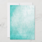 Aqua Hummingbird Waterverf Weddenschap Kaart (Achterkant)