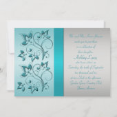 Aqua IMPRIMÉ de RUBAN, invitation argenté de (Dos)