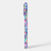 Aqua Iridescent Imprimé Léopard Monogrammé (Côté gauche)